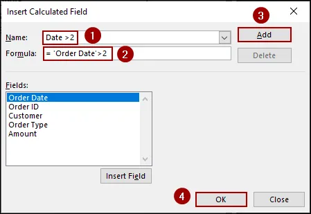Steps to Get a Count Using Calculated Field in Excel Pivot Table