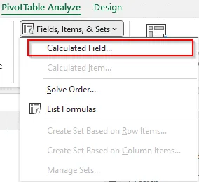 calculated field
