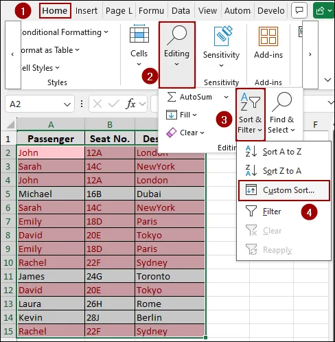Applying Conditional Formatting