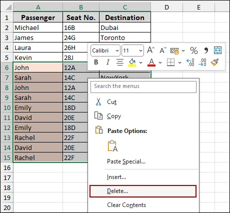 Applying Conditional Formatting
