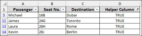 Using COUNTIF Function & a Helper Column to Remove Both Duplicates