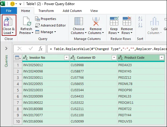 Removing Dashes in Bulk
