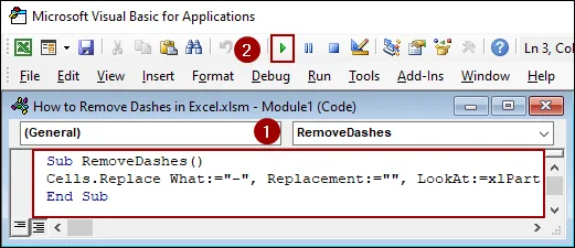 Removing Dashes in Bulk