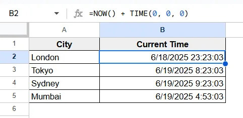 current time is changing automatically
