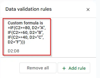 data validation rules