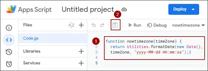Google Sheets Now Timezone with Apps Script