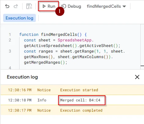 App Script result