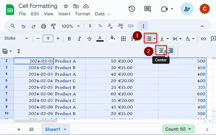 How to Format Cells in Google Sheets