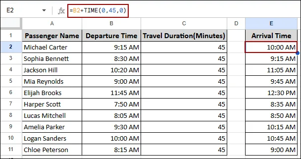 Adding or Subtracting Time Using TIME Function