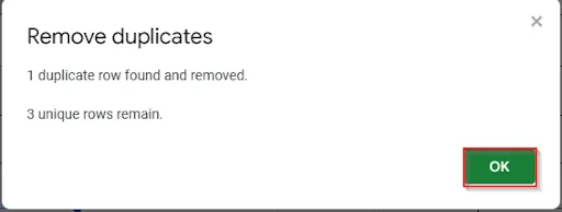 clicking ok button