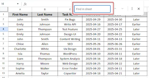 search bar