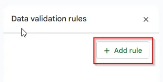 clicking add rule option